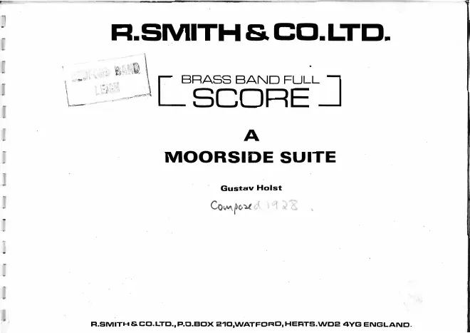 First page of A Moorside Suite