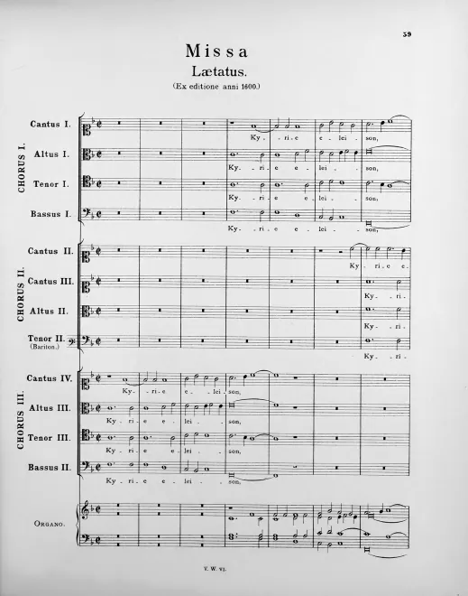 First page of Missa Lætatus sum
