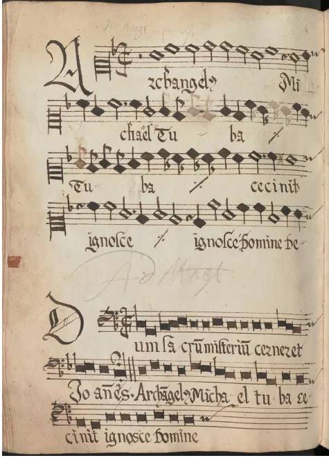 First page of Antiphonae septem ad Vesperas Sancti Michaelis
