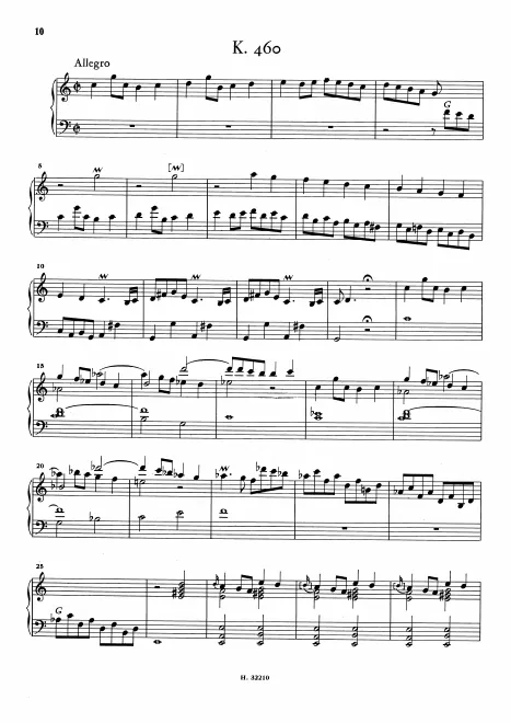 First page of Keyboard Sonata in C major