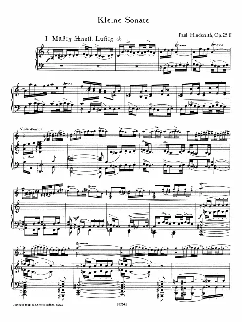 First page of Viola d'amore Sonata