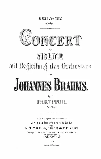 First page of Violin Concerto