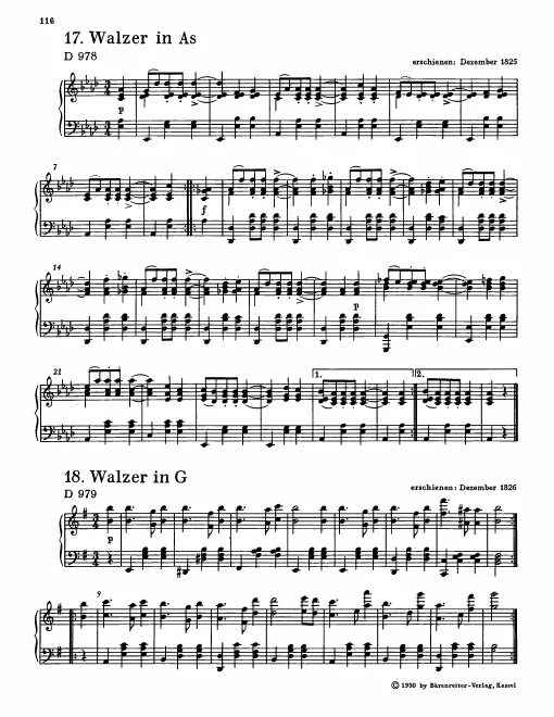 First page of Waltz in A-flat major