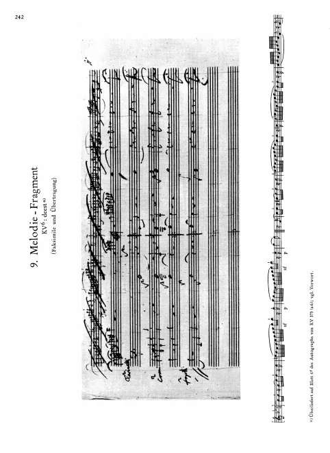 First page of Melodie Fragment in B-flat major