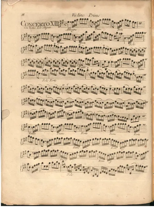 First page of Concerto in C major