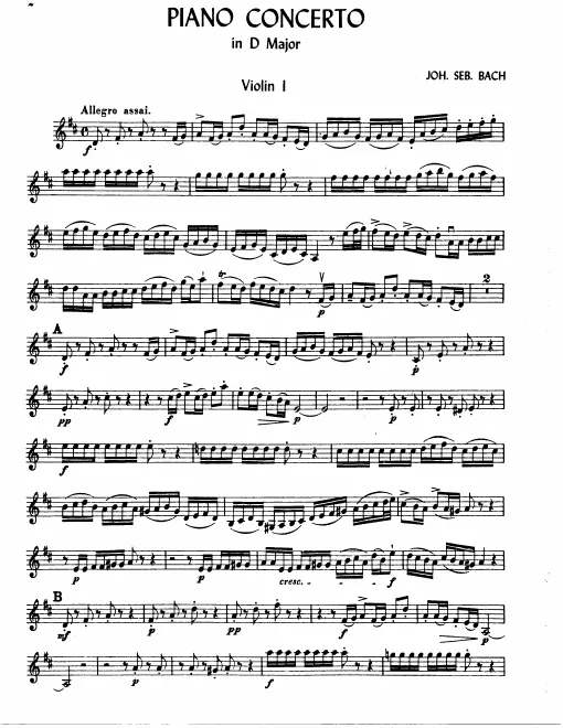 First page of Harpsichord Concerto No.3