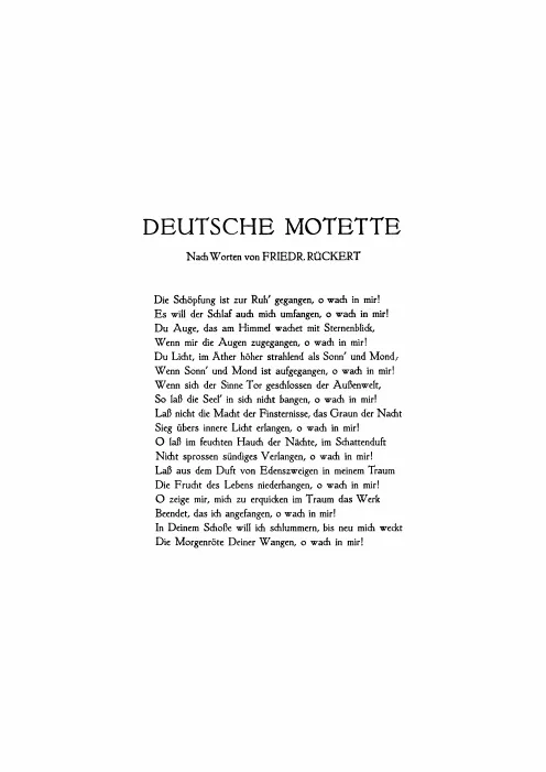 First page of Deutsche Motette