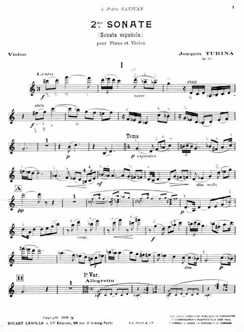 First page of Violin Sonata No.2