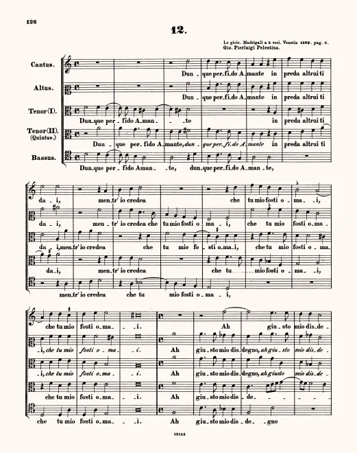 First page of Dunque, perfido amante