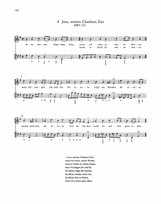 First page of Jesu, meines Glaubens Zier