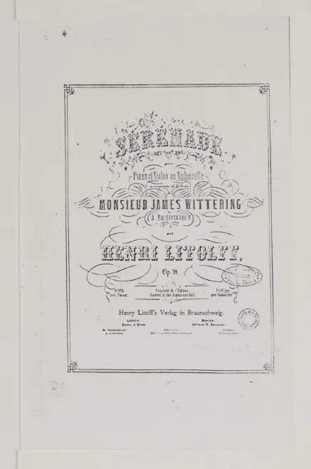 First page of Sérénade