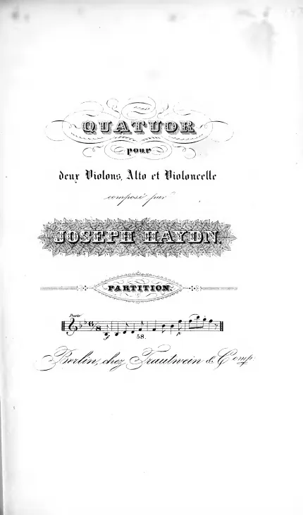 First page of String Quartet in B-flat major