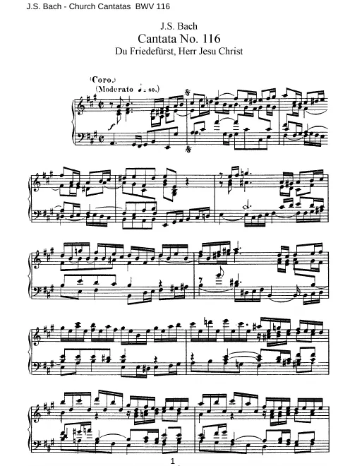 First page of Du Friedefürst, Herr Jesu Christ