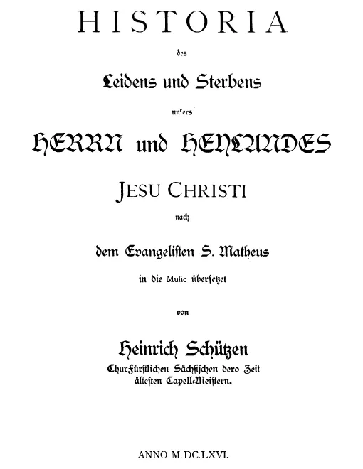 First page of Matthäus-Passion