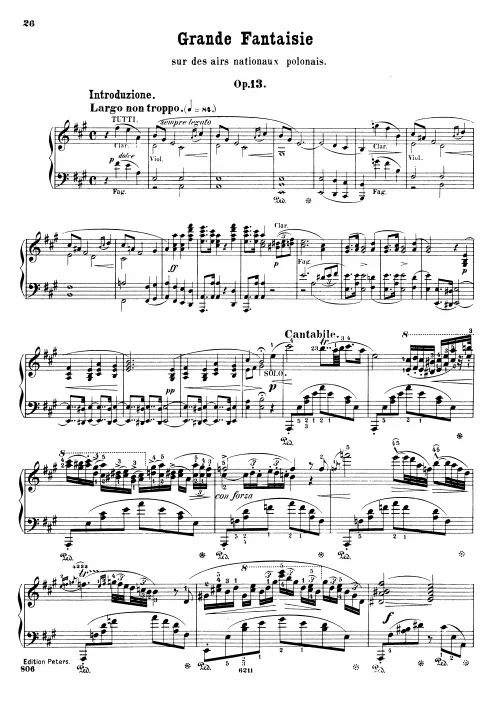 First page of Grande fantaisie sur des airs polonais