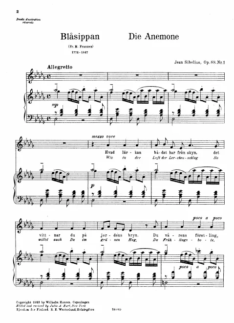 First page of 6 Songs