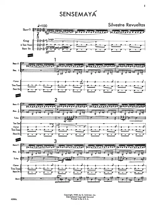 First page of Sensemayá