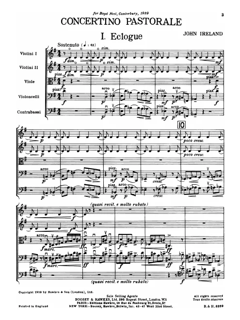 First page of Concertino Pastorale