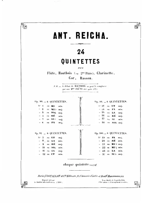 First page of Wind Quintet