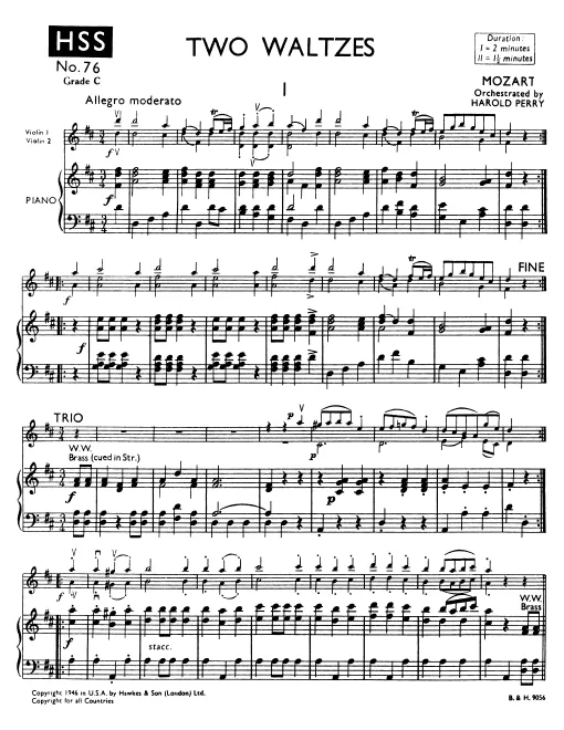 First page of 2 Waltzes