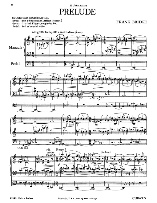 First page of 3 Pieces for Organ