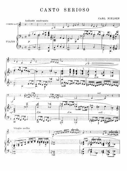 First page of Canto Serioso