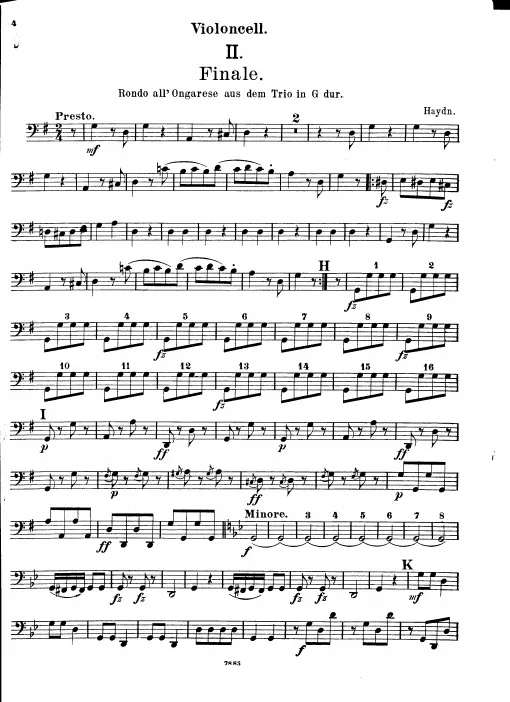 First page of Piano Trio in G major 'Gypsy'