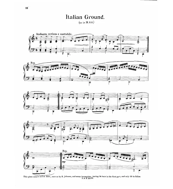 First page of Italian Ground