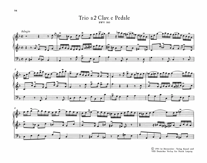 First page of Trio in D minor