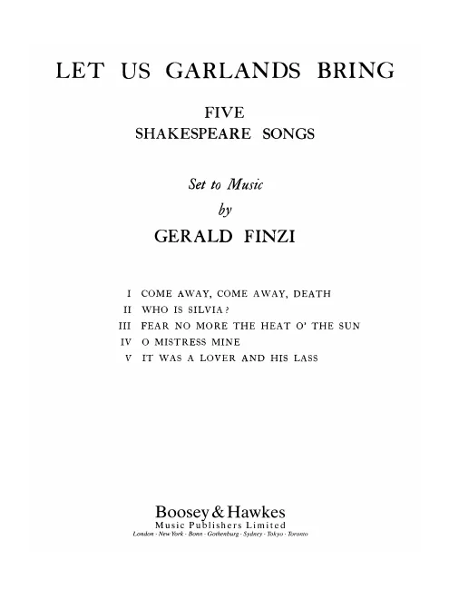 First page of Let Us Garlands Bring