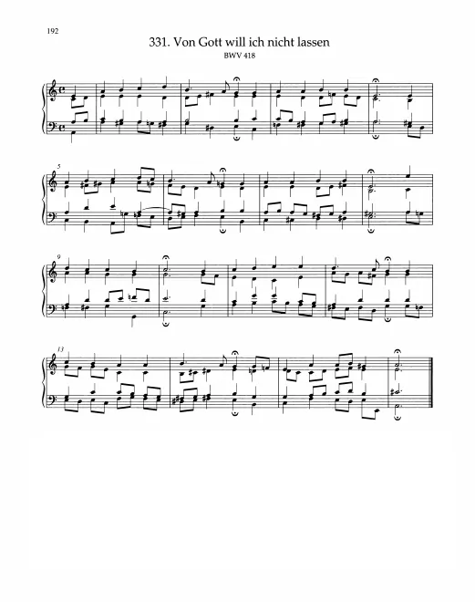 First page of Von Gott will ich nicht lassen