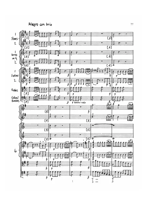 First page of Symphony in G major