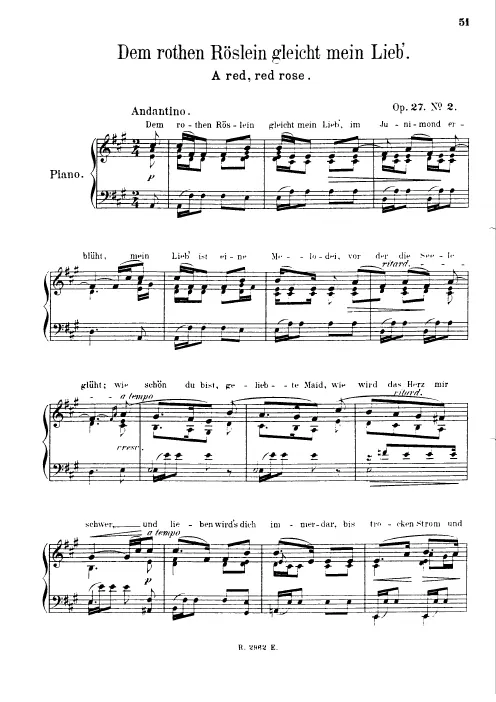 First page of Lieder und Gesänge, Vol.I