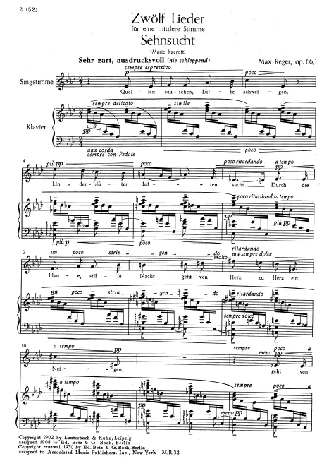 First page of 12 Lieder