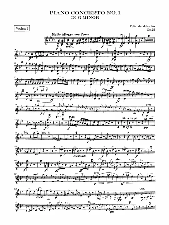 First page of Piano Concerto No.1