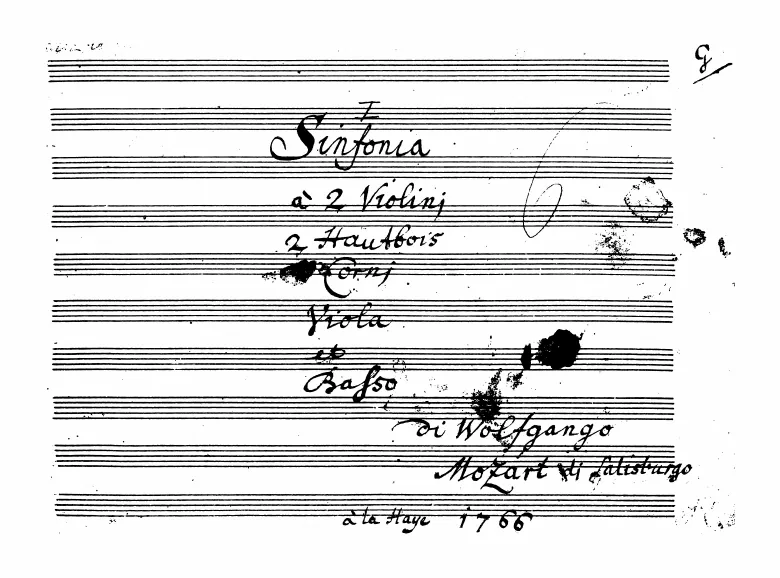 First page of Symphony in G major