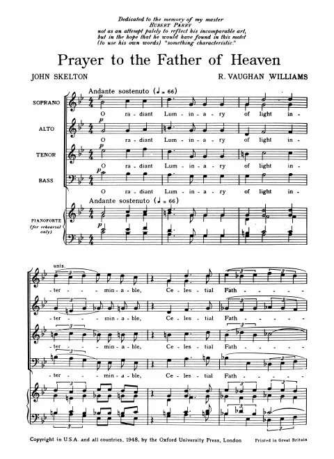 First page of Prayer to the Father of Heaven