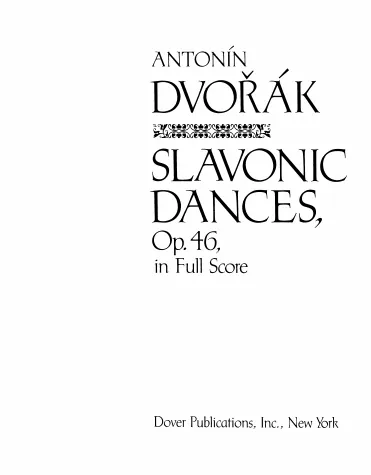 First page of Slavonic Dances