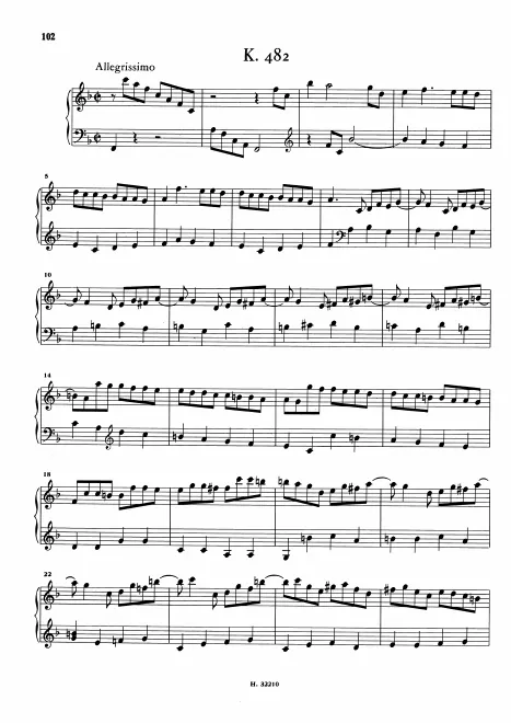 First page of Keyboard Sonata in F major