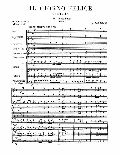 First page of Il giorno felice