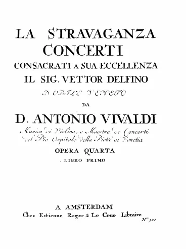First page of La stravaganza