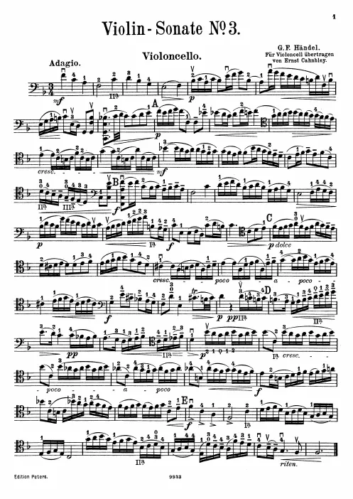 First page of Violin Sonata in F major