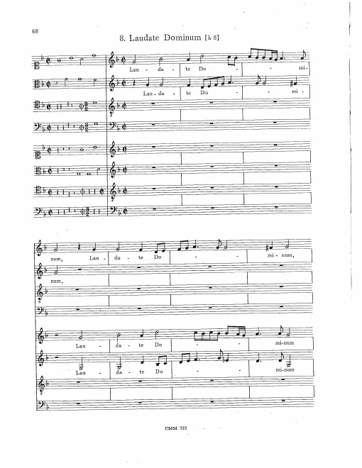 First page of Laudate Dominum