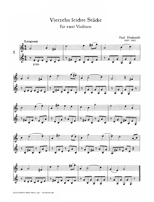First page of 14 leichte Stücke
