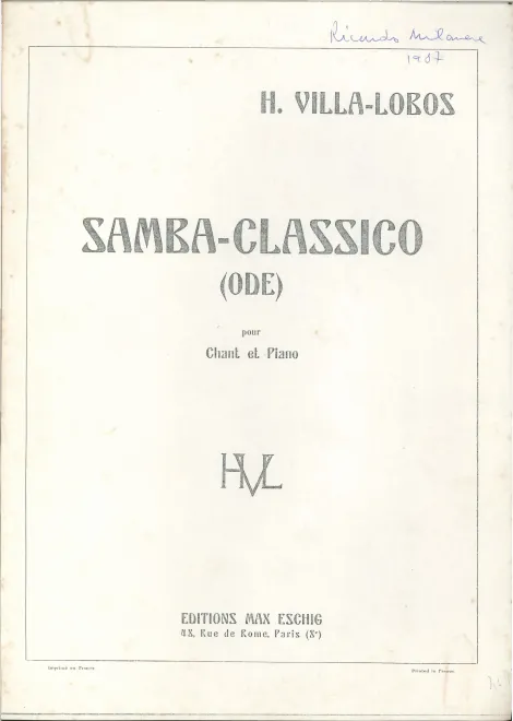 First page of Samba clássico