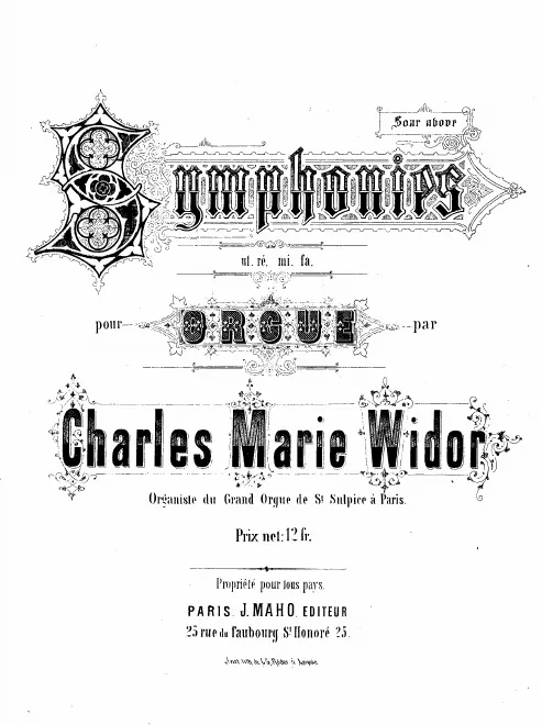 First page of Organ Symphony No.1