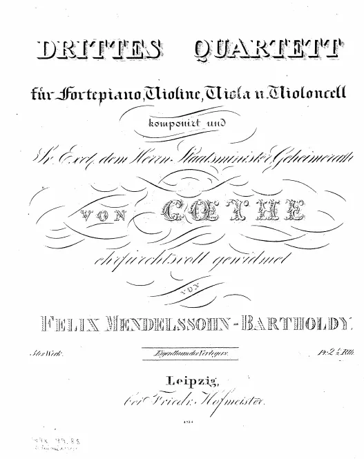 First page of Piano Quartet No.3 in B minor, Op.3