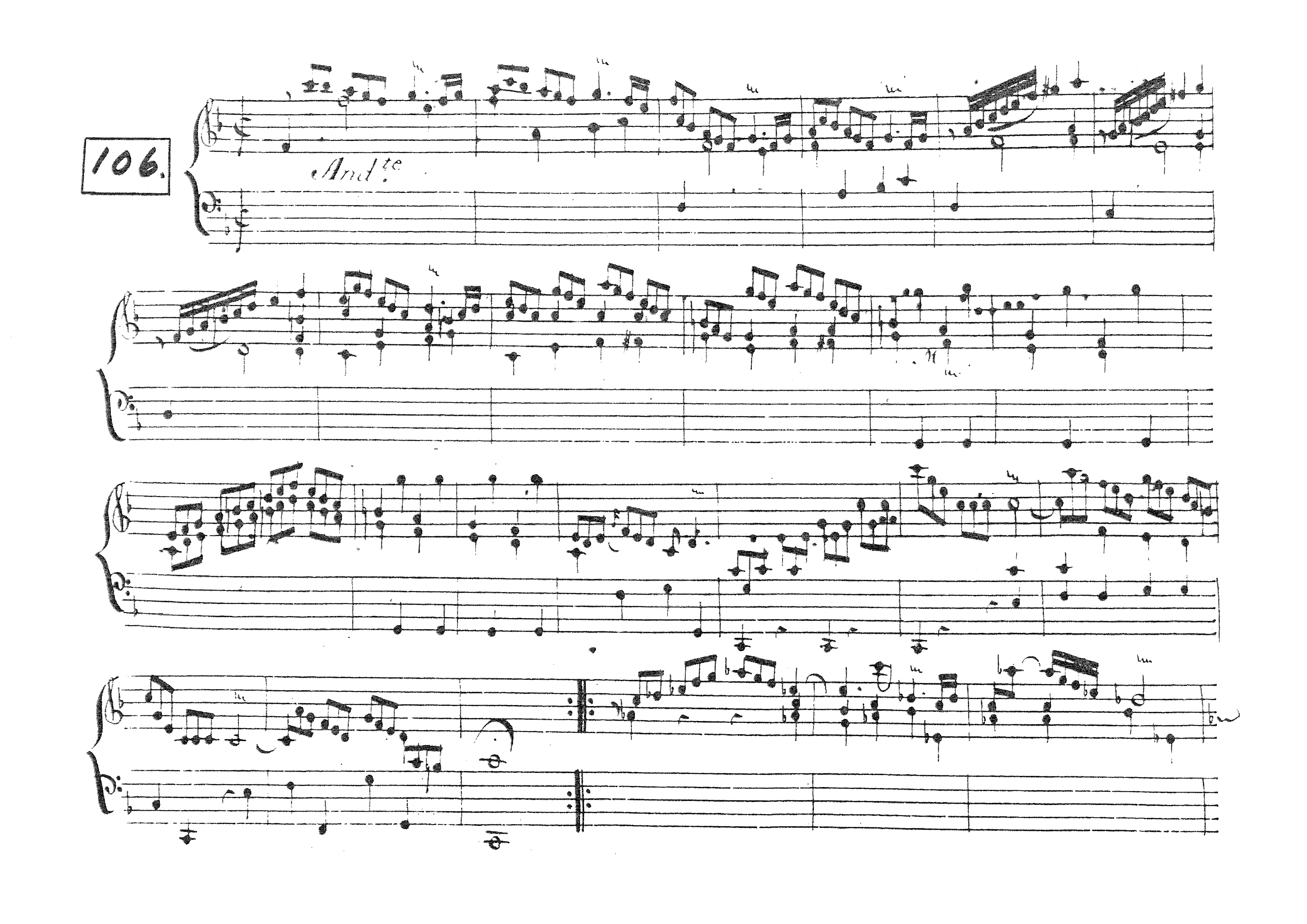 First page of Keyboard Sonata in F major