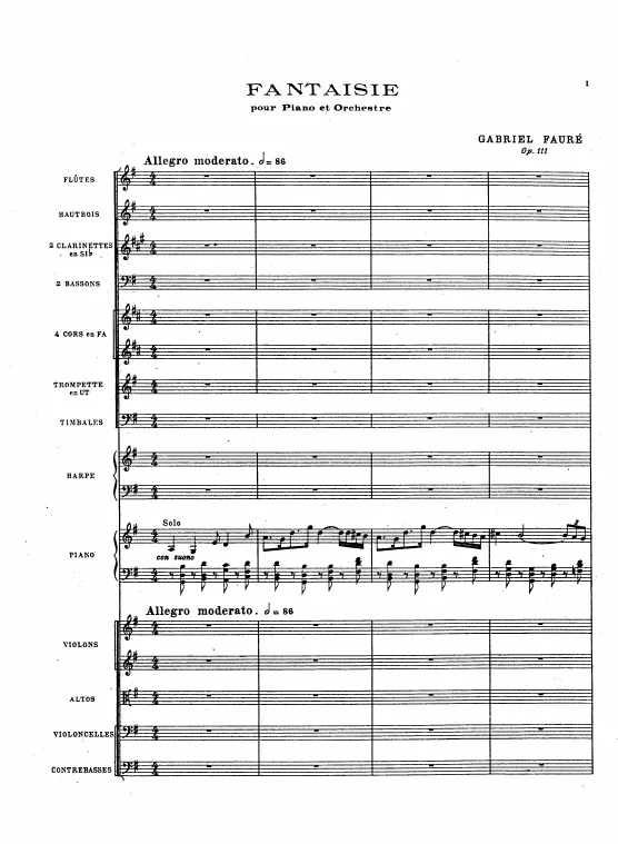 First page of Fantaisie