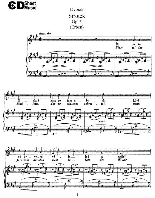 First page of The Orphan